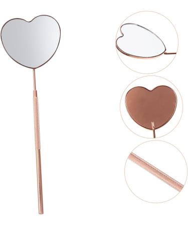 Eyelash Inspection Mirror - Heart Shape Eyelash Mirror for Extensions | Salon Makeup Magnifier (18.7x5.6x0.8cm) - Perfect for Lash Techs - Buy Online on SooperMarket.com