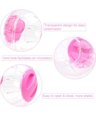 2 Pieces Hamster Ball 12cm Small Animals Dwarf Hamster Ball Transparent Spinning Running Wheel Small Animals Cage Accessories (Red + Yellow) - Buy Online on SooperMarket.com