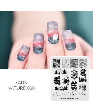 Alexnailart Nature Theme Nail Image Stamp Stencil #2 - Perfect Manicure Printing Tool for Stunning Nail Designs - Buy Online on SooperMarket.com