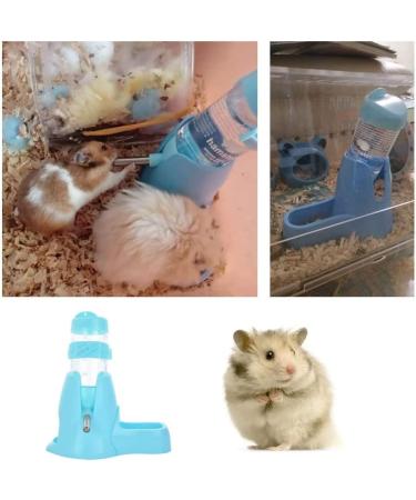 Norhogo Hamsters Water Bottle & Food Dispenser with Stand 80ml - Blue | Small Animals Guinea Pig Rat Rabbit Dwarf Gerbil Chinchilla - Buy Online on SooperMarket.com