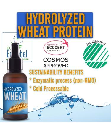 Buy Hydrolyzed Wheat Protein Liquid - 2oz for Hair Skin & Body Care - Ideal for DIY Shampoos & Conditioners - 2 Vials with Pipette & Screw Cap - International Shipping Available - Buy Online on SooperMarket.com