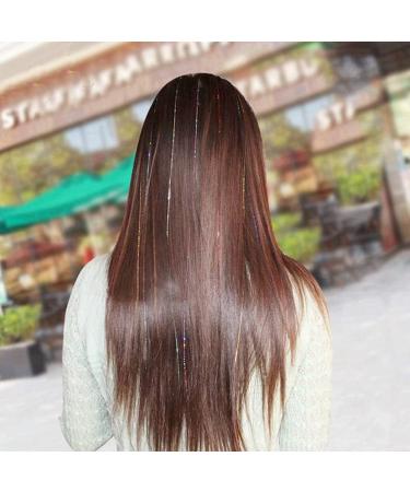 4200 Strands Hair Tinsel Extensions - 14 Vibrant Colors - Long Straight Synthetic Hair Extensions for Women, Girls - Ideal for Party, Cosplay - 36.6 Inches - Buy Online on SooperMarket.com