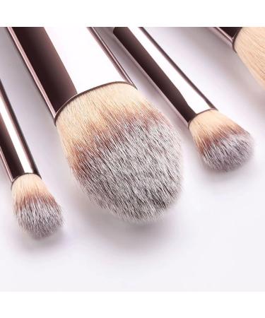 14-Piece Champagne Gold Makeup Brush Set - Premium Wood Handle Beauty Tools for Foundation & Eye Shadow - Buy Online on SooperMarket.com