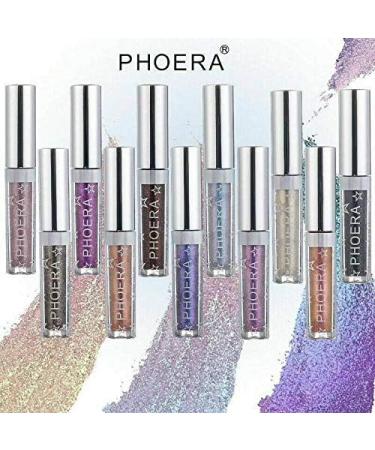 AQUAPURITY PHOERA Magnificent Metals Waterproof Liquid Glitter Eyeshadow Palette - 111 AZUL LEMONADE - Buy Online on SooperMarket.com