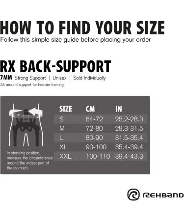 Rehband RX Back Bandage - 7mm Neoprene Stabilizer Belt for Back & Lumbar Support | Anatomical Fitness & Everyday Use - Blue S - Buy Online on SooperMarket.com