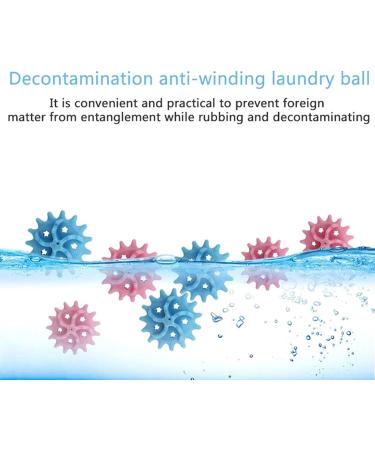 Tainrunse Laundry Wash Ball Washing Machine Laundry Cleaning Ball Remove Dirt Mini Blue & Pink - Buy Online on SooperMarket.com