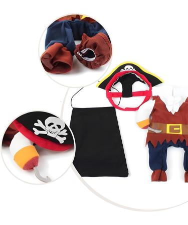 DELIFUR Medium Pirate Dog Costume - Pirates of the Caribbean Style for Dogs & Cats | International Shipping - Buy Online on SooperMarket.com
