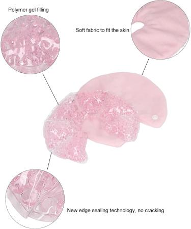 Breast Gel Pad Hot Cold Compress - Promote Milk Flow Reduce Swelling Special Shape - Pink | International Shipping - Buy Online on SooperMarket.com