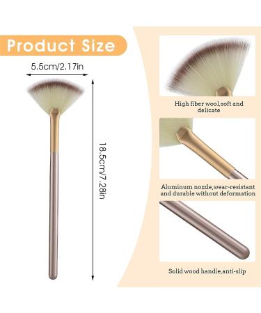 WLLHYF 5 PCS Facial Fan Brushes - Soft Makeup Applicator Tools for Women and Makeup Artists - Buy Online on SooperMarket.com