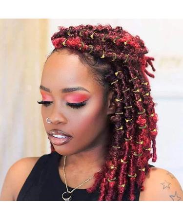 Formery Cornrows Braid Hair Jewels Gold African Deadlock Beads Jewelry Metal Loc Cuff Rings Accessories for Black Women (Pack of 40)