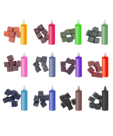 DIY Soy Candle Dye Cube Coloring Wax Block for Unique Soy Candles  Scented Candle Making 12 Dye Colors 72 Cubes