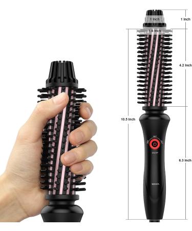 YEEGOR Ionic Curling Iron Brush 1 Inch - Ceramic Tourmaline, Anti-Scald, Instant Heat Up - for Short/Shoulder-Length Hair - Dual Voltage Travel Curling Brush - Buy Online on SooperMarket.com