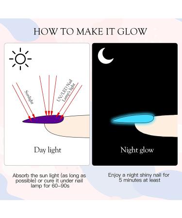 Glow in the Dark Spider Gel Nail Art - 6 Colors Luminous Drawing Gel for DIY Manicure | UV LED Soak Off Elastic Line Painting Gel with Brushes - Buy Online on SooperMarket.com