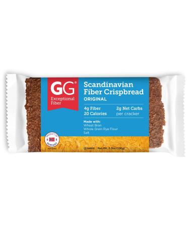GG Scandinavian Bran Crispbread All Natural Bran Cracker Packages 3.5-Ounce Packages - Pack of 5