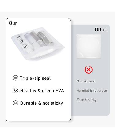 ECOHUB Airport Security Liquids Bags - TSA Approved Clear Travel Toiletry Bag (2 pcs) - 20 x 20cm - For Men and Women - Airline Approved - Buy Online on SooperMarket.com