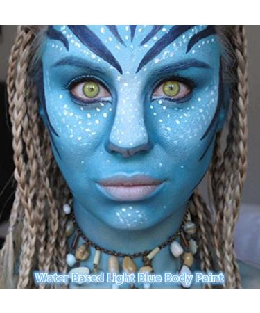 Go Ho Light Blue Face Paint - Washable Gel for Halloween Cosplay & Festivals | Full Coverage Body Paint for Adults & Kids - Buy Online on SooperMarket.com