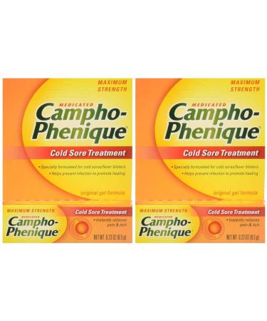 Campho-Phenique Cold Sore Treatment Maximum Strength Original Gel Formula 2 Pack