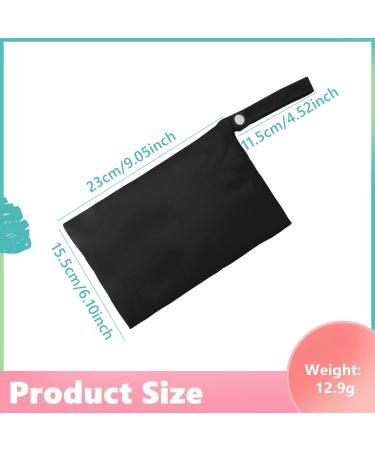 CHEERYMAGIC Wet Bag Baby Cloth Nappy Wet Bags Waterproof Wet Dry Bag Outdoor Organiser Bag for Baby Items 2 Zipper Pockets Washable Travel Dry Wet Bag for Beach Pool Daycare Gym A4-CSNBD (Black) - Buy Online on SooperMarket.com