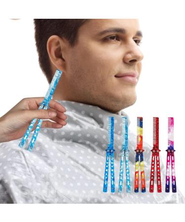 Comb Trainer Stainless Steel Unsharpened Slice Butterfly Training Comb for Beginner Aqua Blue Practice Comb Trainer - Buy Online on SooperMarket.com