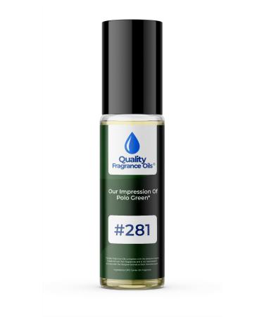 Quality Fragrance Oils' Impression #281 Generic Fragrance Compatible with Polo Green (10ml Roll On) Polo Green Impression #281 0.34 Fl Oz (Pack of 1)
