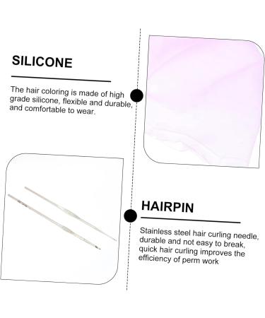 Ipetboom 1 Set Hair Color Highlighter Cap Hair Styling Tools with Hook Dye Mixer Bowl Hair Bleaching Cap Hair Frosting Cap Hat Dye Caps Clamshell Hairdressing Cap To Weave Pink 22X16X1CM Pink - Buy Online on SooperMarket.com