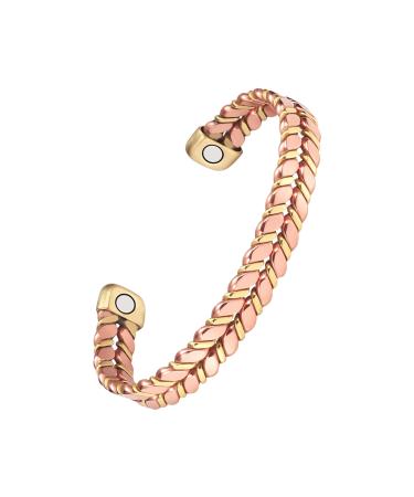 EnerCoppeX Copper Magnetic Bracelet for Women - Detox Jewelry with 3500 Gauss Magnet (CPB-0999)