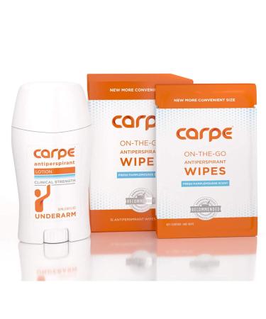 Carpe Underarm Antiperspirant and Deodorant Pack of 3 with 3 Free On-the-Go Wipes - Buy Online on SooperMarket.com