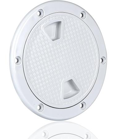 4/6/8 inch White Deck Plate Hatch with Detachable Cover - Non-Slip Inspection Hatch - Buy Online on SooperMarket.com