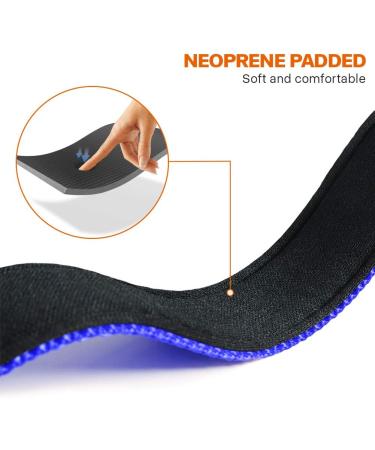 Buy Taglory Soft Padded Neoprene Dog Collar for Medium Dogs - Adjustable Reflective Dark Blue (M) | Ideal for Training & Comfort - International Shipping Available - Buy Online on SooperMarket.com