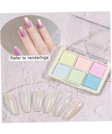 Chrome Nail Powder Shiny Nail Glitter Powder Nail Art Pigment Powder Set for DIY Nail Decor 6 Colors - Buy Online on SooperMarket.com