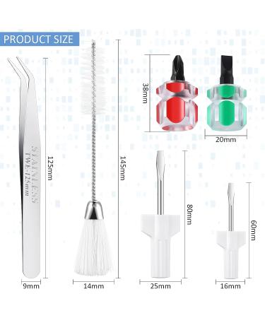 Sewing Machine Cleaning Kit - 6 Pieces Including Tweezers, Lint Brush, and Screwdrivers - Portable Repair Tools - Buy Online on SooperMarket.com