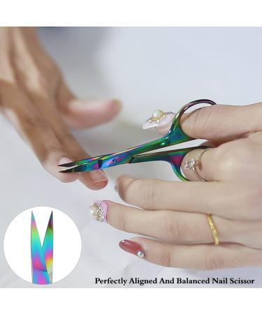 HARAMS Strong Curved Blades Nail Scissors for Beauty & Grooming - Multipurpose Manicure & Pedicure Tool for Cuticles, Toenails, Eyebrows, Eyelashes, Nose, Beard & Mustache Trimming - Buy Online on SooperMarket.com