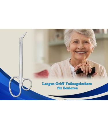 SMI Extra Long Foot Nail Scissors - Stainless Steel Pedicure Scissors for Thick Nails | 18 cm Footnail Scissors for Seniors - Buy Online on SooperMarket.com