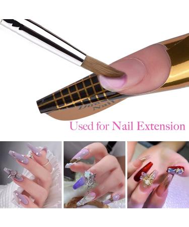 HEVAENS Professional Acrylic Nail Brush | Round Acrylic Nail Art Brush with Liquid Butterfly Glitter Handle | Size 10 Pink - Buy Online on SooperMarket.com
