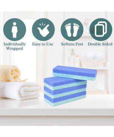 Mantello Foot Scrubber Pumice Stone 4 Pack - Double Sided Dead Skin Remover for Shower and Foot Tub - Pedicure Supplies Feet Scrubber - Buy Online on SooperMarket.com