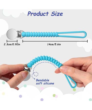 Nuanchu 8 Pieces Baby Pacifier Clips - Cute Braid Pacifier Strap for Boys and Girls - Keep Pacifiers, Teethers, and Toys Secure - Fresh Colors - Buy Online on SooperMarket.com