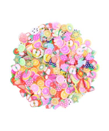 Healeved 3200pcs Clay Slice Nail Art Flower Decorations Fruit Nail Slices Mini Decor Animal Decor Floral Decorations Diy Nail Slice Decorations Flowers Decor Manicure Polymer Clay