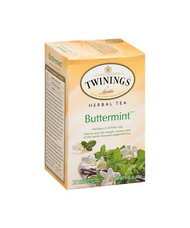 Twinings Herbal Tea Buttermint Caffeine Free  20 Individual Tea Bags 1.41 oz (40 g)