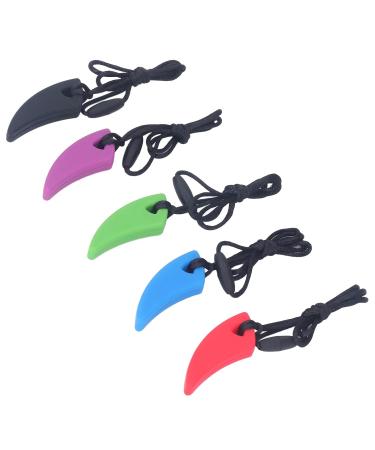 Buy Sensory Chewing Chain Set - 5 Safe Silicone Oral Motor Aids for Autism Fear Relief & Chewing Needs - Buy Online on SooperMarket.com