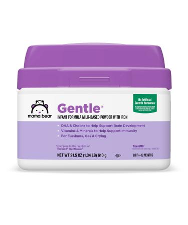 Amazon Brand - Mama Bear Gentle Baby Formula Milk-Based Powder with Iron, Complete Nutrition, Easy to Digest, 21.5 Ounce