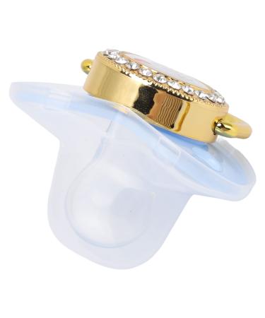Baby Lxury Schnuller BPA-Free Little Prince Road Stones Golden Bling Schnuller for newborns pacifier for 6 to 18 months old babies (blue)