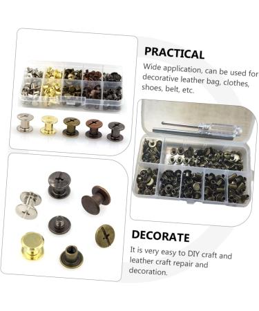 EXCEART 100 Sets Lash Rivet Boxed Diy Crafts Brass Rivets Double- Sided Rivets Diy Studs Self Made Component Assorted Color 0.8x0.8cm - Buy Online on SooperMarket.com