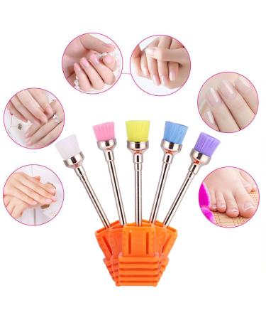 Rotekt 5pcs Nail Drill Bits - Electric Nail Drill Polish Grinding & Dust Remover Brush Heads | International Shipping - Buy Online on SooperMarket.com