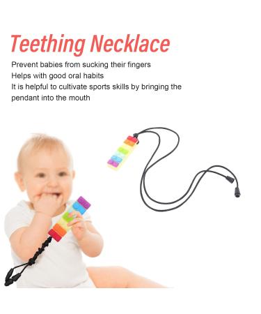 Non-Toxic Silicone Baby Teether Necklace - Yellow Stylish Chewable Pendant for Boys - Buy Online on SooperMarket.com