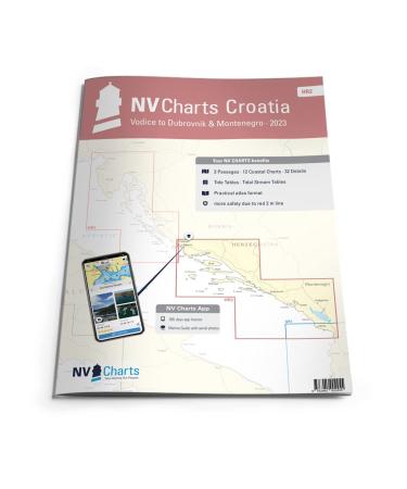 NV Atlas Croatia HR 2 with App License - Nautical Chart Croatia - Vodice to Dubrovnik & Montenegro