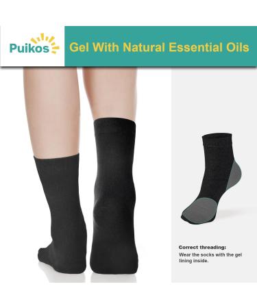 Puikos Moisturizing Gel Heel Sleeves for Cracked Feet - Overnight Treatment for Dry Heels - Men and Women's Heel Repair Socks - Buy Online on SooperMarket.com