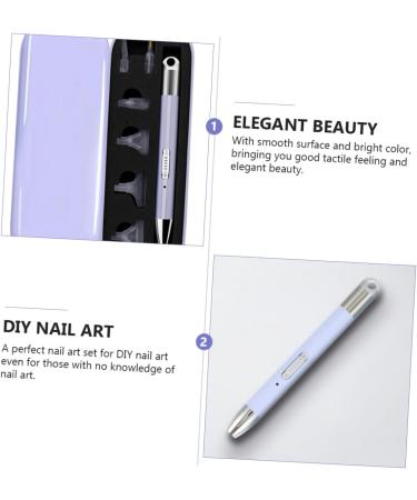 Healeved 3 Boxes Nail Art Glow Drill Pen Diy Pen Nail Drill Point Pen Diamond Applicator Pen Manicure Drawing Pen Decorating Tools Crystal Cosmetic Purple Plastic Electrical Tools - Buy Online on SooperMarket.com