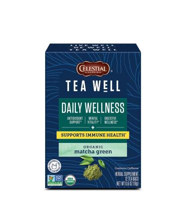 Celestial Seasonings Herbal Tea Daily Wellness Organic Matcha Green 12 Tea Bags 0.6 oz (18 g)