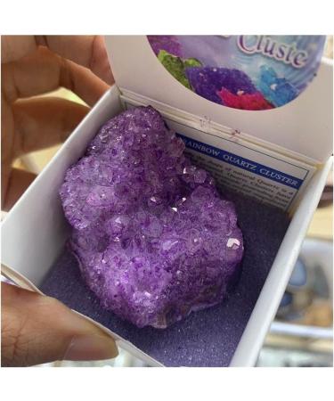 Crystal Amazing Stone Green Purple Aura Angel Quartz Crystal Titanium Bismuth Silicon Cluster Rainbows Natural Stones and Minerals Raw Stones and Minerals FUZEGRDLI - Buy Online on SooperMarket.com