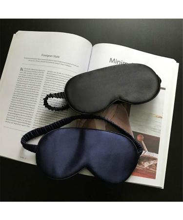 Satin Silk Sleeping Eye Mask with Double-Layer Filling and Elastic Strap - Black - Buy Online on SooperMarket.com